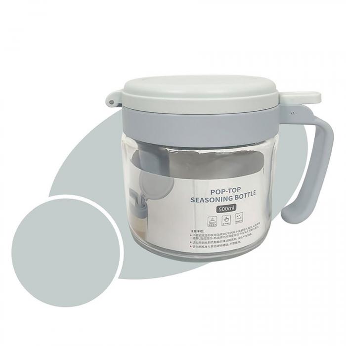 彈蓋玻璃調(diào)料瓶(圓形)