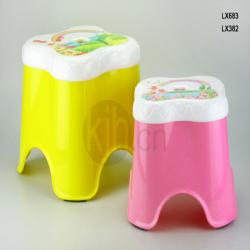 雙色防滑花形凳（小、中