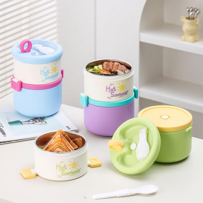 雙層不銹鋼便當盒(不