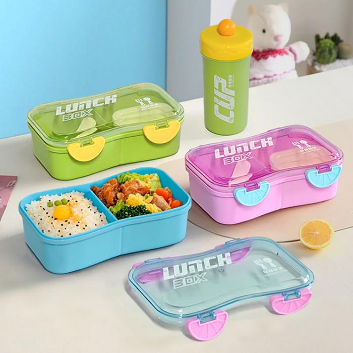 跑車平蓋套裝飯盒(飯